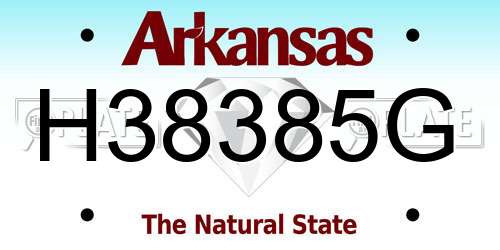 H38385G Arkansas License Plate