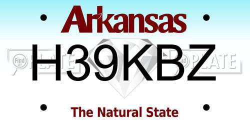 H39KBZ Arkansas License Plate