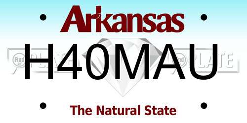 H40MAU Arkansas License Plate