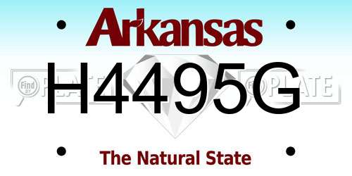 H4495G Arkansas License Plate