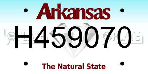 H459070 Arkansas License Plate