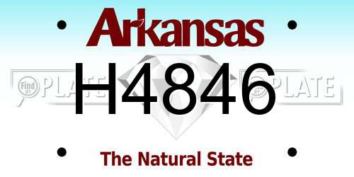 H4846 Arkansas License Plate