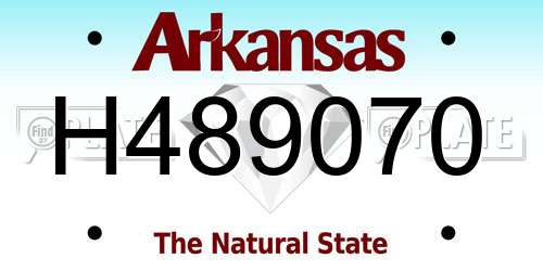 H489070 Arkansas License Plate
