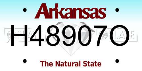 H48907O Arkansas License Plate