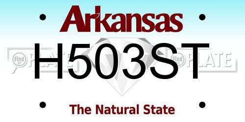 H503ST Arkansas License Plate
