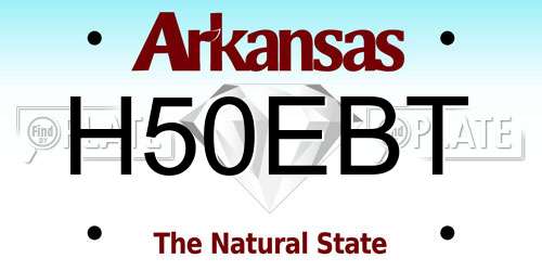 H50EBT Arkansas License Plate