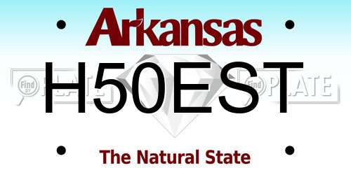 H50EST Arkansas License Plate