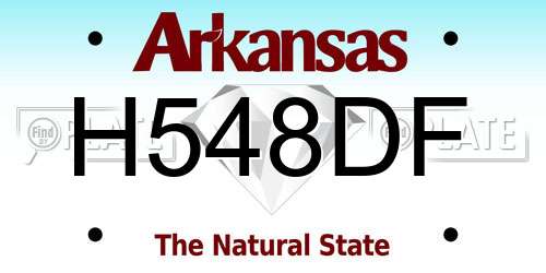 H548DF Arkansas License Plate