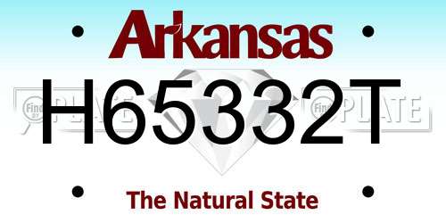 H65332T Arkansas License Plate