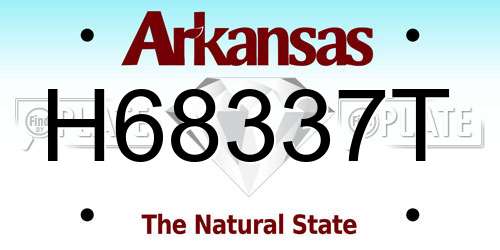 H68337T Arkansas License Plate