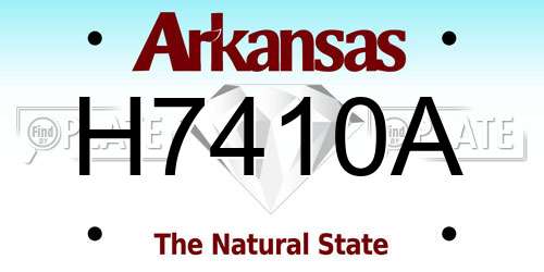 H7410A Arkansas License Plate