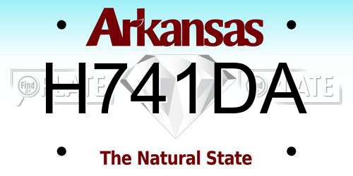 H741DA Arkansas License Plate