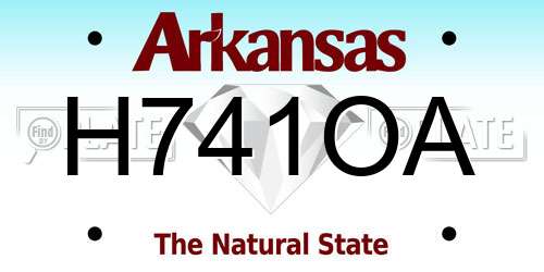 H741OA Arkansas License Plate