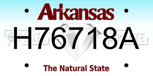 H76718A Arkansas License Plate