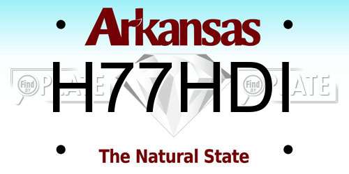 H77HDI Arkansas License Plate