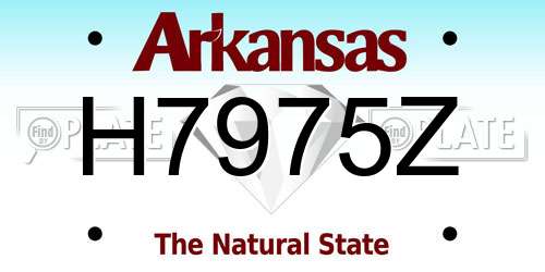 H7975Z Arkansas License Plate