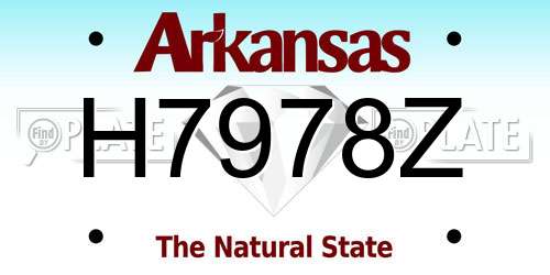 H7978Z Arkansas License Plate