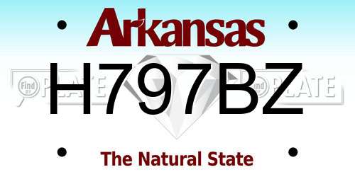 H797BZ Arkansas License Plate
