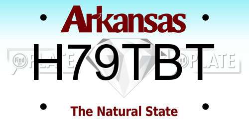 H79TBT Arkansas License Plate