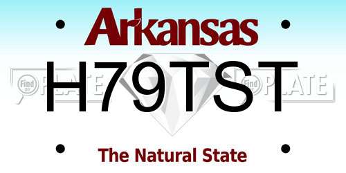 H79TST Arkansas License Plate
