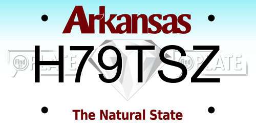 H79TSZ Arkansas License Plate