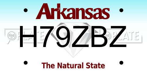 H79ZBZ Arkansas License Plate