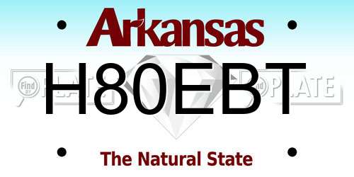 H80EBT Arkansas License Plate