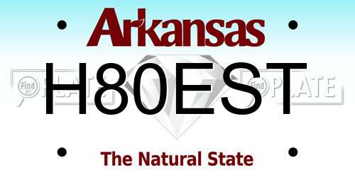 H80EST Arkansas License Plate
