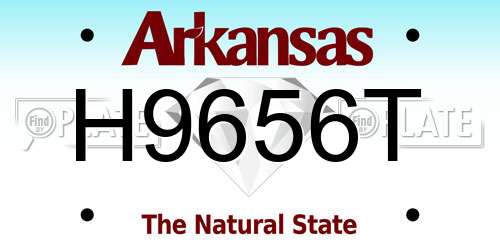 H9656T Arkansas License Plate