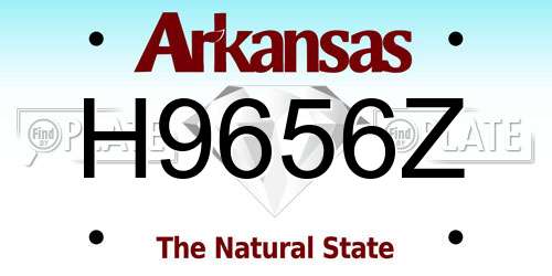 H9656Z Arkansas License Plate
