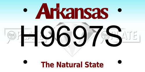 H9697S Arkansas License Plate