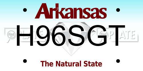H96SGT Arkansas License Plate