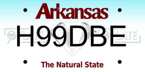 H99DBE Arkansas License Plate