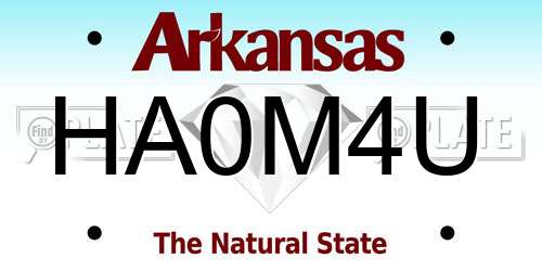 HA0M4U Arkansas License Plate