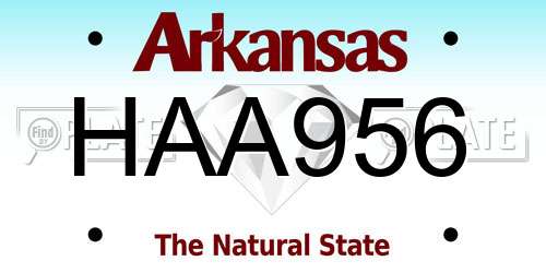 HAA956 Arkansas License Plate