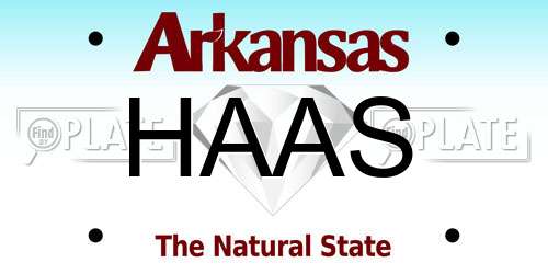 HAAS Arkansas License Plate