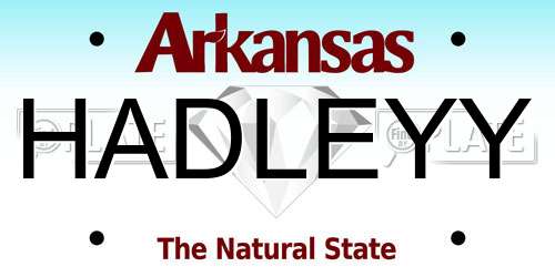 HADLEYY Arkansas License Plate