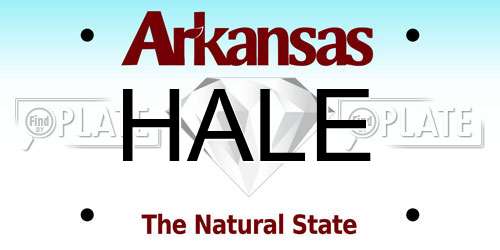 HALE Arkansas License Plate