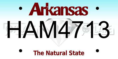 HAM4713 Arkansas License Plate