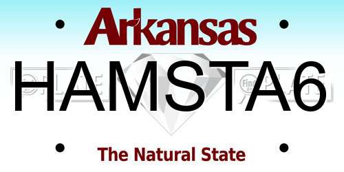 HAMSTA6 Arkansas License Plate