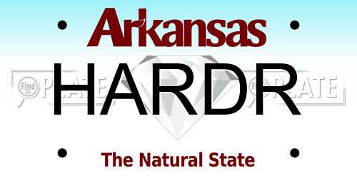 HARDR Arkansas License Plate
