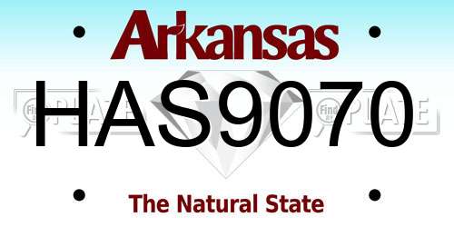 HAS9070 Arkansas License Plate