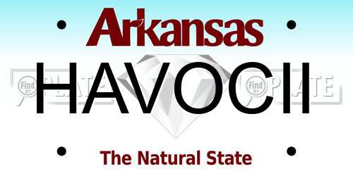 HAVOCII Arkansas License Plate