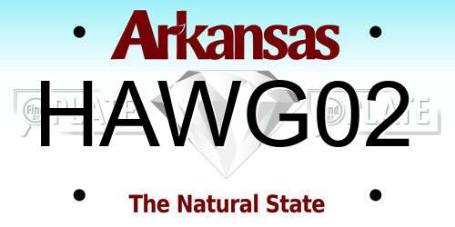 HAWG02 Arkansas License Plate