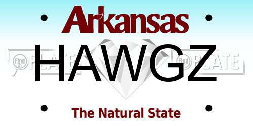 HAWGZ Arkansas License Plate