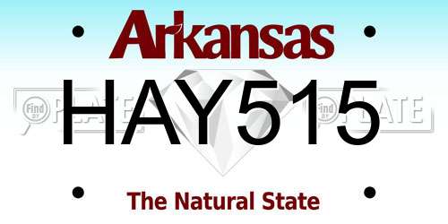 HAY515 Arkansas License Plate