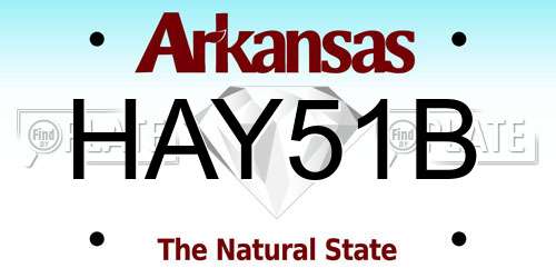 HAY51B Arkansas License Plate
