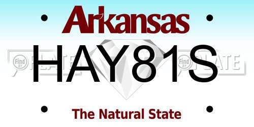 HAY81S Arkansas License Plate