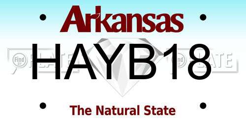 HAYB18 Arkansas License Plate