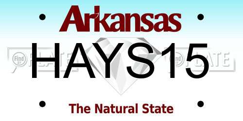 HAYS15 Arkansas License Plate